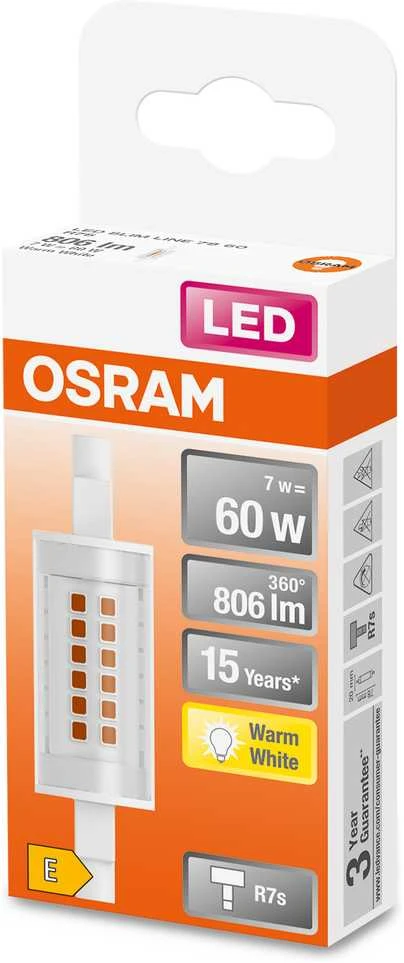 Osram 7W LED lemputė LED SLIM LINE, R7s, 2700K