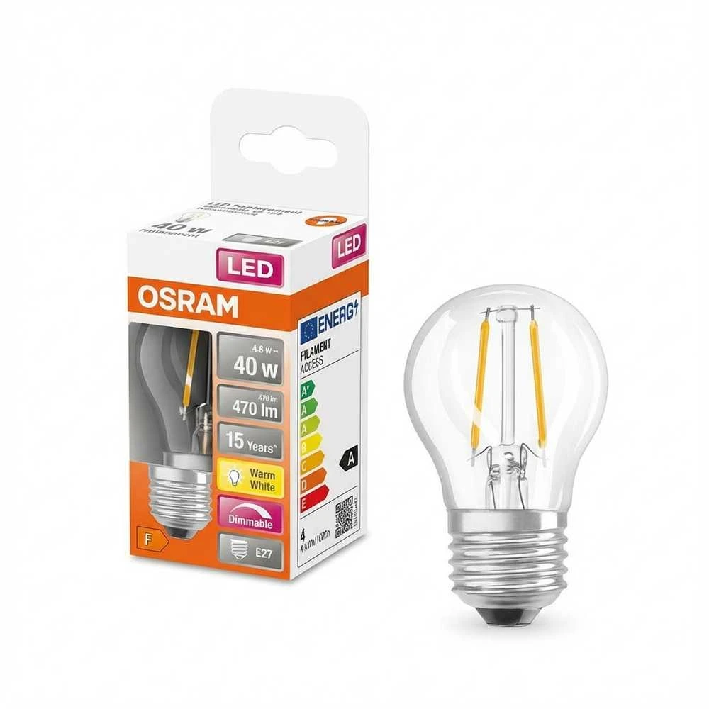 Osram 4,8W LED lemputė, E27, 2700K