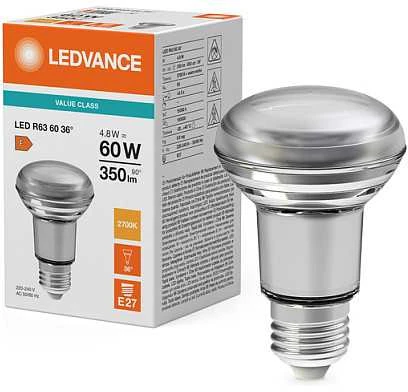 Osram 4,8W LED lemputė, E27, 2700K