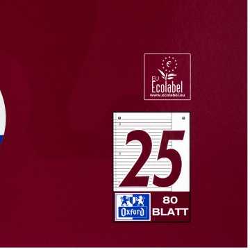 Oxford Oxford Collegeblock A4+220x295mm 80 Bl. Liniert Rand baltas R