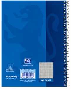 Oxford Oxford Collegeblock A5+ 80 Blatt kariert Rand Links