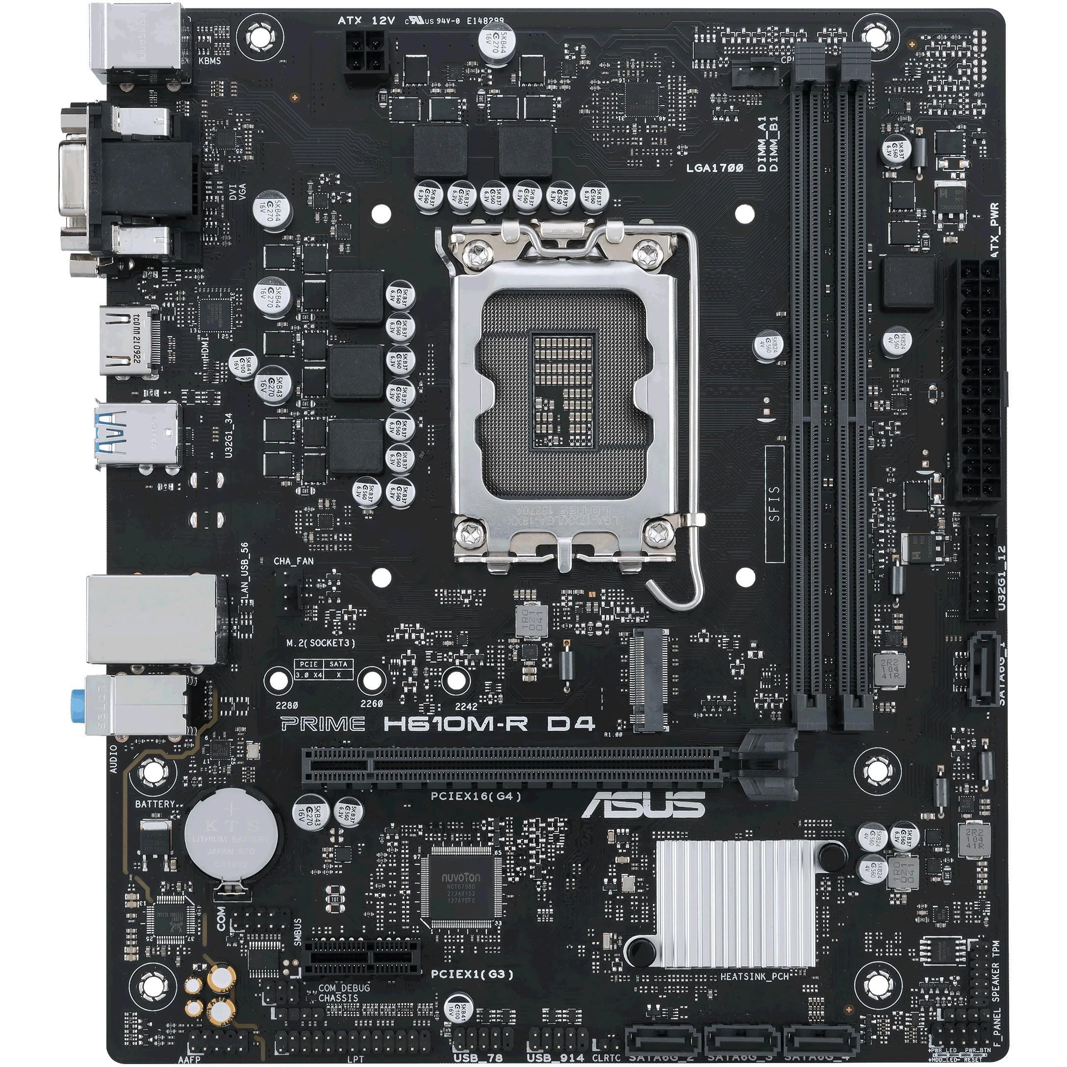 Pagrindinė plokštė Asus | PRIME H610M-R D4-SI | Procesorių šeima Intel | Procesoriaus lizdas LGA1700 | DDR4 DIMM | Atminties lizdai 2 | Palaikomos standžiojo disko sąsajos SATA, M.2 | SATA jungčių skaičius 4 | Lustų rinkinys Intel H610 | Mic-ATX
