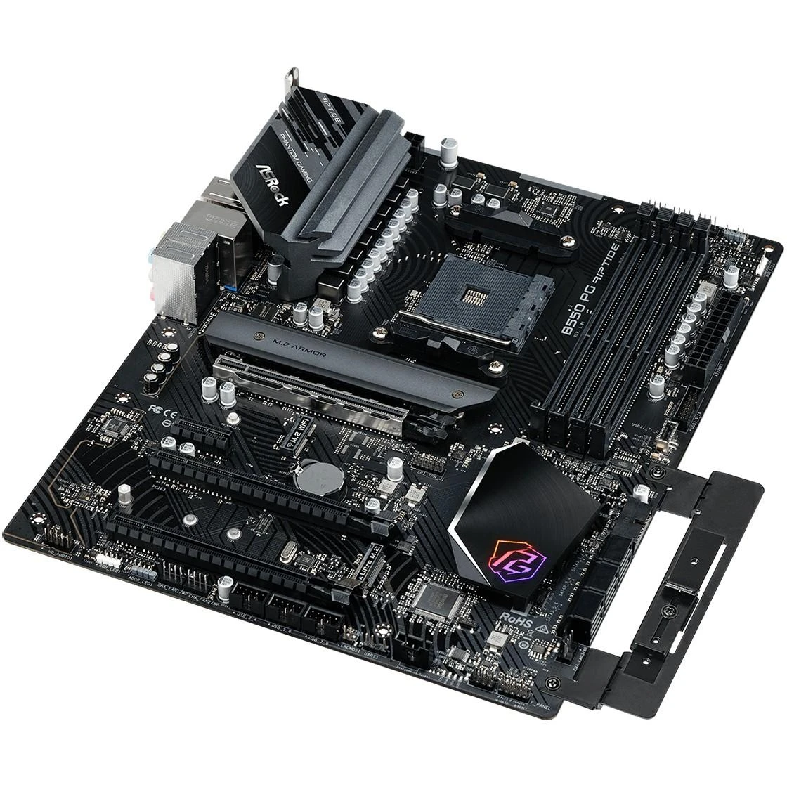 Pagrindinė plokštė ASROCK AMD B550 / SAM4 / ATX / Memory DDR4 / Atminties lizdai 4 / 3xPCI-Express 16x / 1xPCI-Express 3.0 1x / 2xM.2 / 1xHDMI / 2xUSB 2.0 / 8xUSB 3.2 / 1xPS/2 / 1xOptical S/PDIF / 1xRJ45 / 5xAudio port