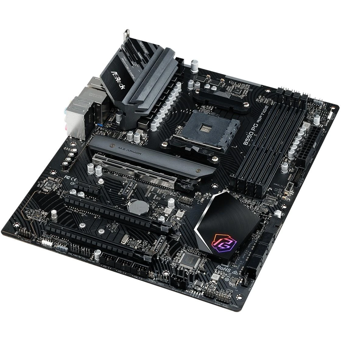 Pagrindinė plokštė ASROCK AMD B550 / SAM4 / ATX / Memory DDR4 / Atminties lizdai 4 / 3xPCI-Express 16x / 1xPCI-Express 3.0 1x / 2xM.2 / 1xHDMI / 2xUSB 2.0 / 8xUSB 3.2 / 1xPS/2 / 1xOptical S/PDIF / 1xRJ45 / 5xAudio port