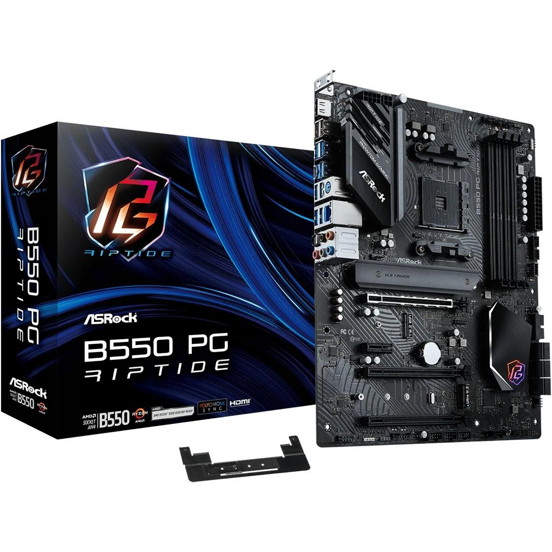 Pagrindinė plokštė ASROCK AMD B550 / SAM4 / ATX / Memory DDR4 / Atminties lizdai 4 / 3xPCI-Express 16x / 1xPCI-Express 3.0 1x / 2xM.2 / 1xHDMI / 2xUSB 2.0 / 8xUSB 3.2 / 1xPS/2 / 1xOptical S/PDIF / 1xRJ45 / 5xAudio port