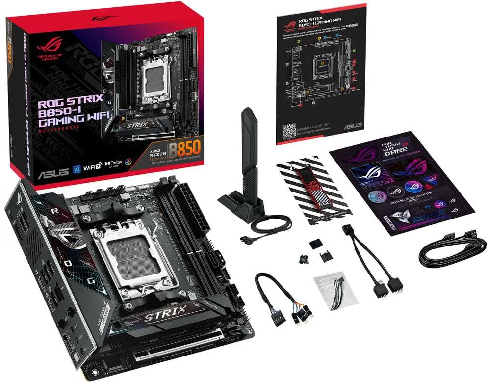 Pagrindinė plokštė ASUS ROG STRIX B850-I GAMING WIFI AMD B850 Socket AM5 mini ITX