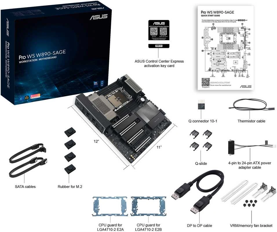 Pagrindinė plokštė Asus PRO WS W890-SAGE