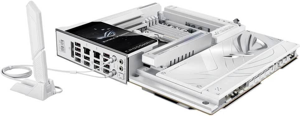 Pagrindinė plokštė ASUS ROG CROSSHAIR X870E GLACIAL AMD X870E Socket AM5 išplėstinis ATX