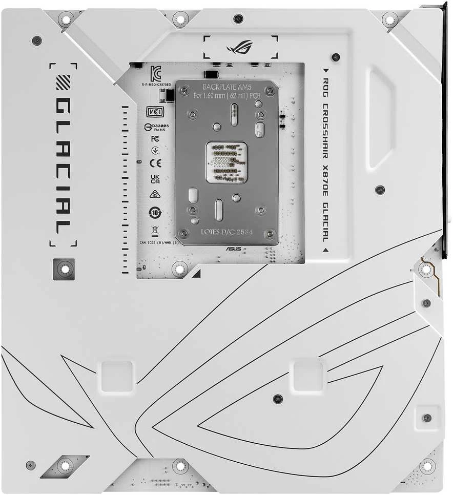 Pagrindinė plokštė ASUS ROG CROSSHAIR X870E GLACIAL AMD X870E Socket AM5 išplėstinis ATX