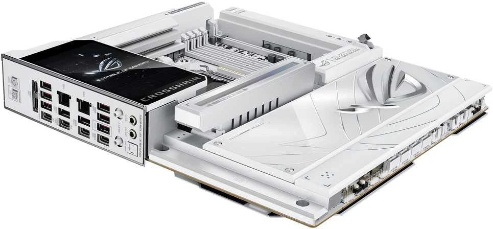 Pagrindinė plokštė ASUS ROG CROSSHAIR X870E GLACIAL AMD X870E Socket AM5 išplėstinis ATX