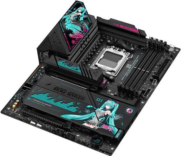 Pagrindinė plokštė ASUS ROG STRIX X870E-H GAMING WIFI7 HATSUNE MIKU EDITION
