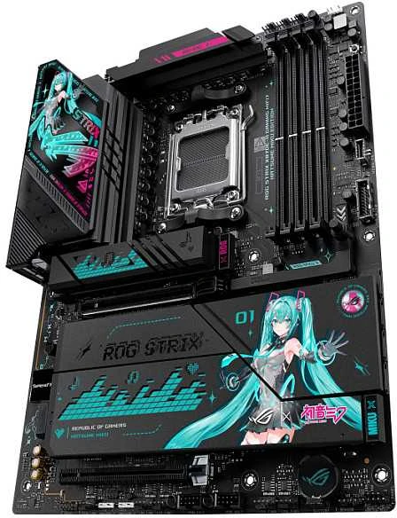 Pagrindinė plokštė ASUS ROG STRIX X870E-H GAMING WIFI7 HATSUNE MIKU EDITION