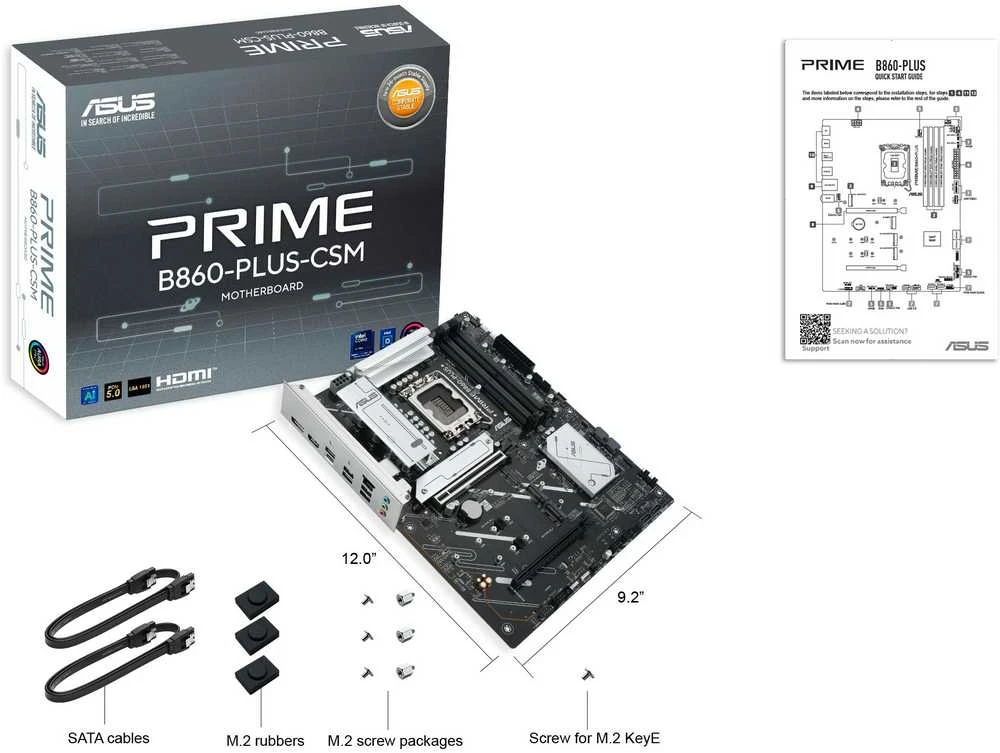 Pagrindinė plokštė ASUS PRIME B860-PLUS-CSM