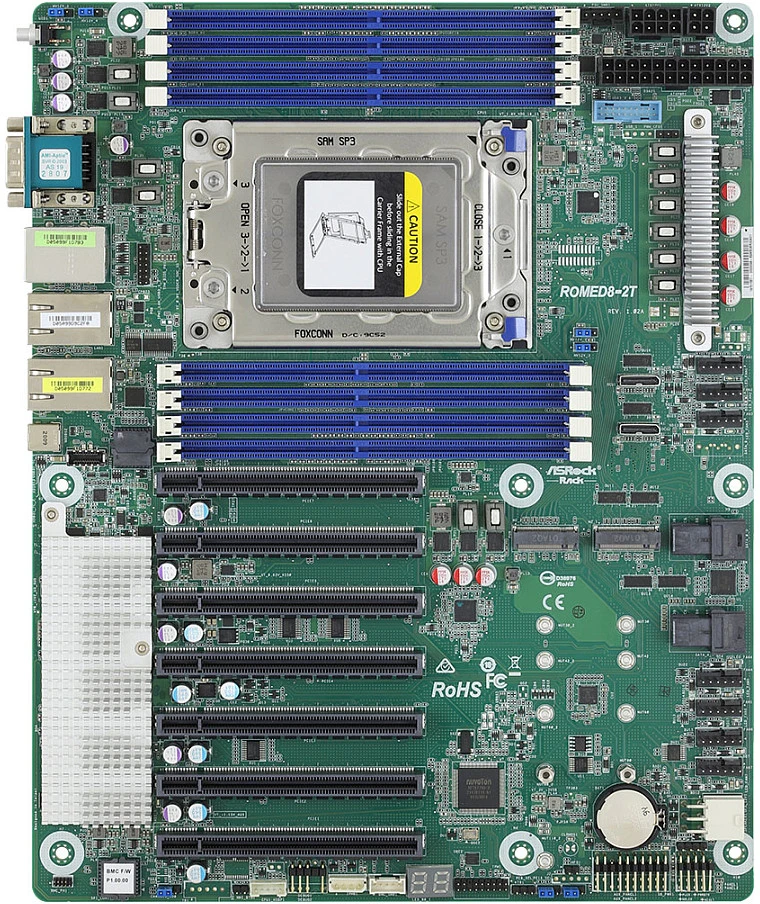 Asrock ROMED8-2T pagrindinė plokštė LGA 4094 ATX