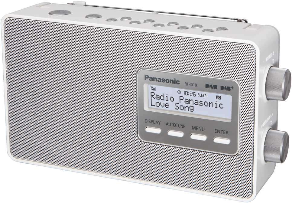 Panasonic RF-D10EG nešiojamas DAB radijas 2 vatai sidabrinis