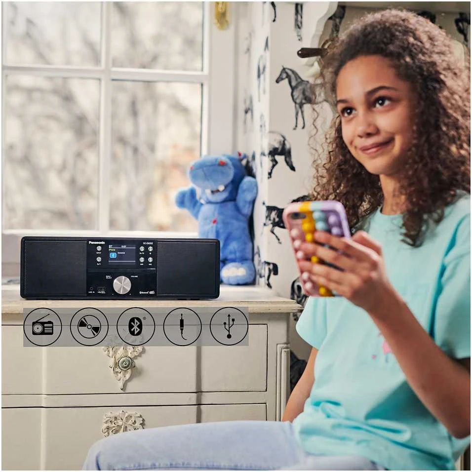 Muzikinis centras „Panasonic“ garso DAB+ sistema SC-DM202EG-K