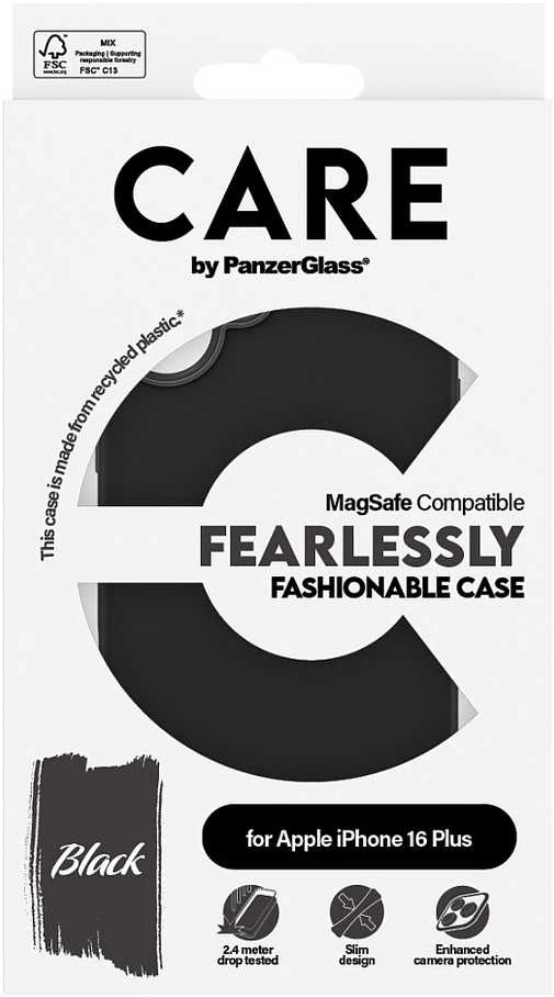 Panzer Glass CARE by PanzerGlass Fashion Apple iPhone 16 Plus 6.7" dėklas telefonui juodos spalvos/dėklas telefonui juodos spalvos MagSafe 1379