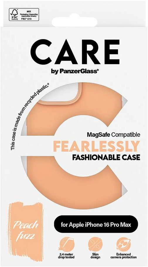Dėklas Panzer Glass CARE by PanzerGlass Fashion Apple iPhone 16 Pro Max 6.9" Peachy MagSafe 1392