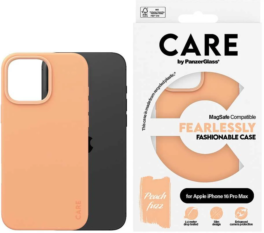 Dėklas Panzer Glass CARE by PanzerGlass Fashion Apple iPhone 16 Pro Max 6.9" Peachy MagSafe 1392