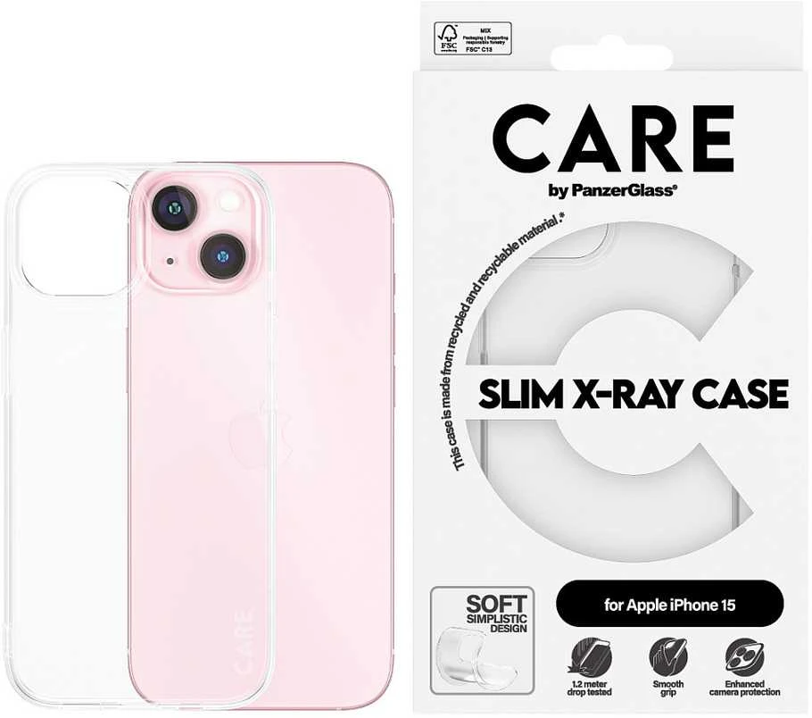 Panzer Glass CARE by PanzerGlass Slim X-Ray Apple iPhone 15 - dėklas telefonui skaidrus