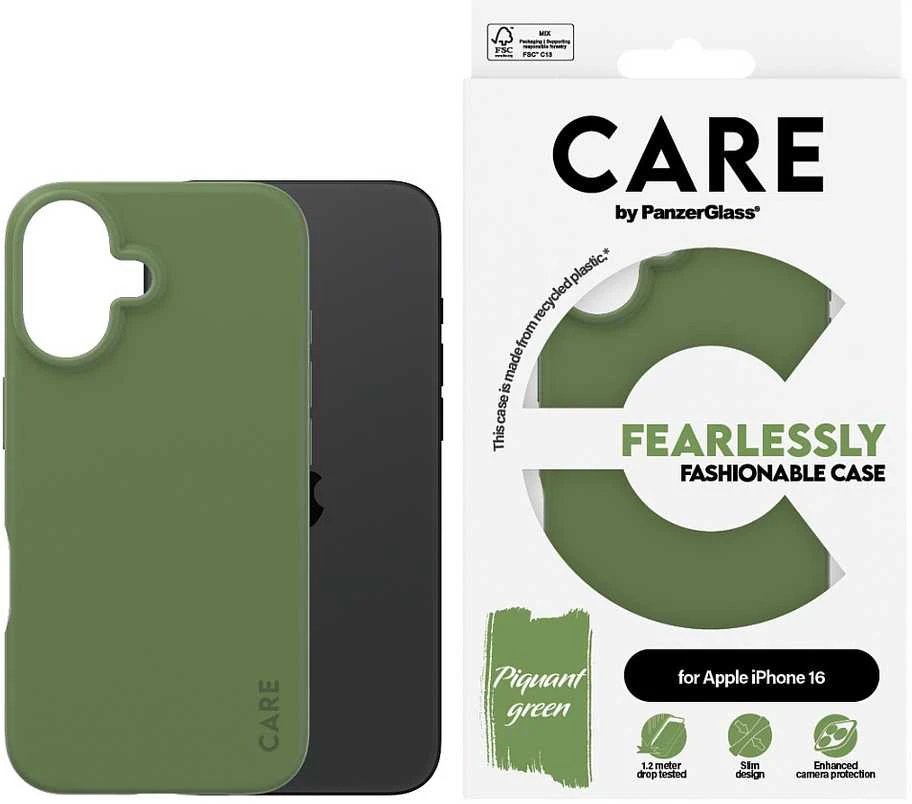 Dėklas Panzer Glass PanzerGlass PanzerGlass CARE Fashion Colors iPhone 16 grün