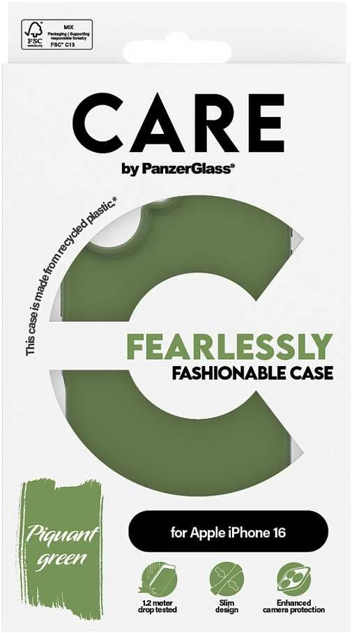 Dėklas Panzer Glass PanzerGlass PanzerGlass CARE Fashion Colors iPhone 16 grün