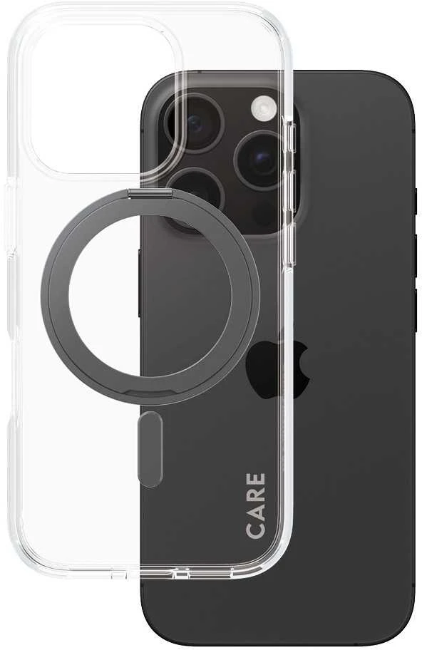 Panzer Glass CARE by PanzerGlass Feature su stoveliu Apple iPhone 16 Pro 6.3" dėklas telefonui juodos spalvos/dėklas telefonui juodos spalvos MagSafe 1322