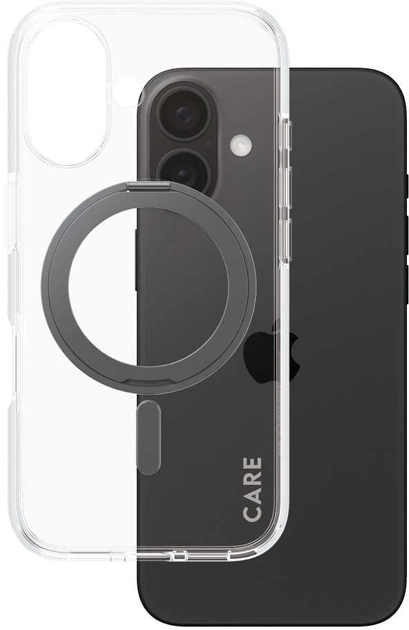 Panzer Glass CARE by PanzerGlass Feature Kickstand Case Apple iPhone 16 6.1" dėklas telefonui juodos spalvos/dėklas telefonui juodos spalvos MagSafe 1321