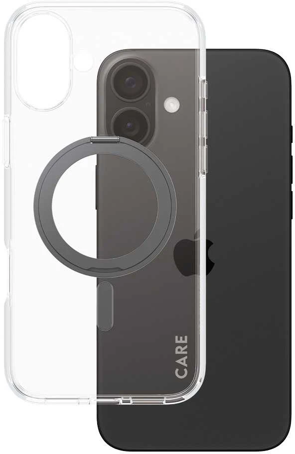 Panzer Glass CARE by PanzerGlass Feature Kickstand Case Apple iPhone 16 Plus 6.7" dėklas telefonui juodos spalvos/dėklas telefonui juodos spalvos MagSafe 1323