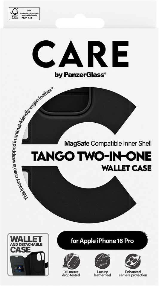 Panzer Glass Care by PanzerGlass Feature Tango 2in1 Atverčiamas Apple iPhone 16 Pro 6.3" MagSafe dėklas telefonui juodos spalvos 1330