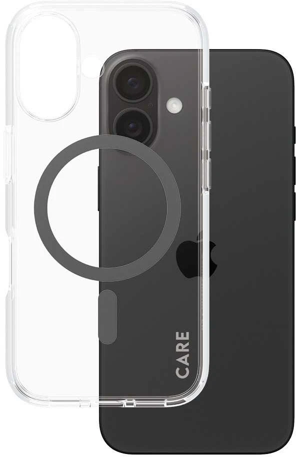 Panzer Glass CARE by PanzerGlass Flagship Case Apple iPhone 16 6.1" dėklas telefonui juodos spalvos/dėklas telefonui juodos spalvos MagSafe 1345