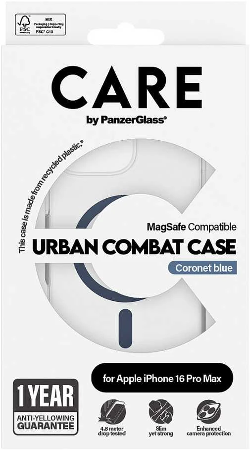 Dėklas Panzer Glass CARE by PanzerGlass Flagship Apple iPhone 16 Pro Max 6.9" mėlynas/mėlynas MagSafe 1368