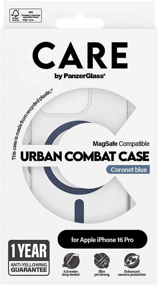 Panzer Glass Care by PanzerGlass Flagship Apple iPhone 16 Pro 6.3" dėklas telefonui mėlynos spalvos MagSafe 1366