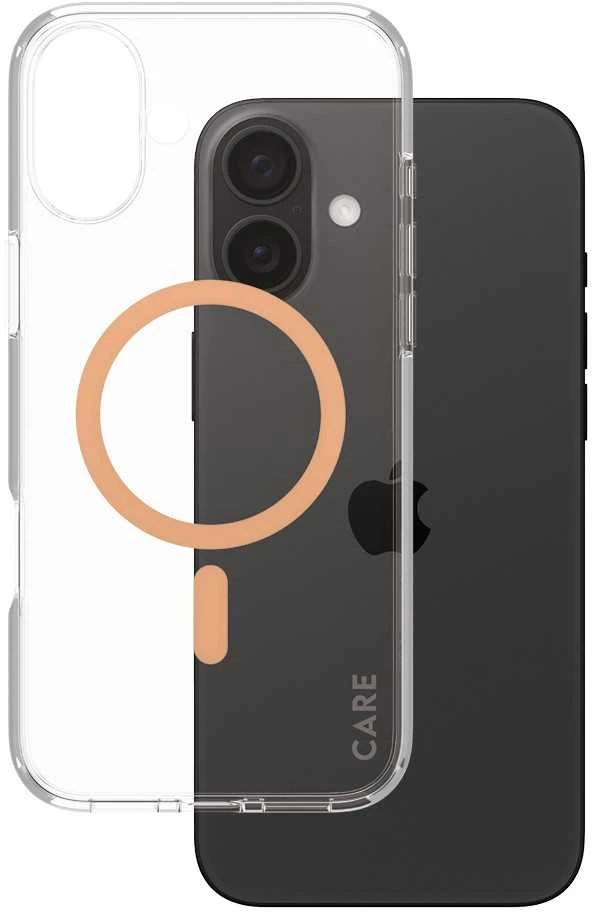 Dėklas PanzerGlass Flagship Apple iPhone 16 Plus 6.7 Panzer Glass CARE " persikų / persikų MagSafe 1375