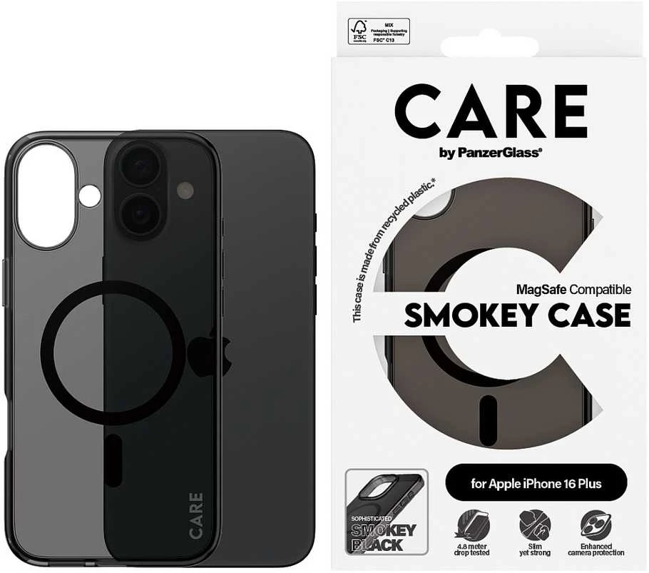 Dėklas Panzer Glass Flagship Apple iPhone 16 Plus 6.7 " dūmai / dūmai MagSafe 1351