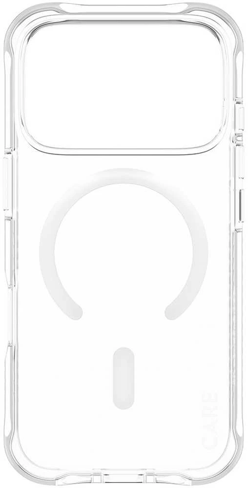 „Panzer Glass CARE by PanzerGlass“ madingas „Samba“ dėklas su „Baltas MagSafe“, skirtas „iPhone 17 Pro“ – permatomas