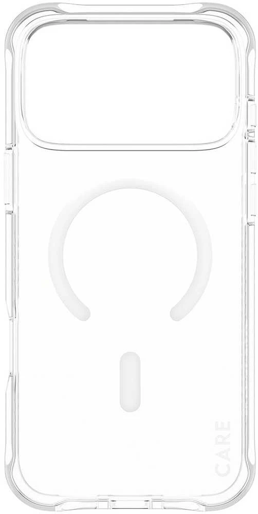 „Panzer Glass CARE by PanzerGlass“ madingas „Samba“ su baltu „MagSafe iPhone 17 Pro Max“ apsauginiu stikliuku
