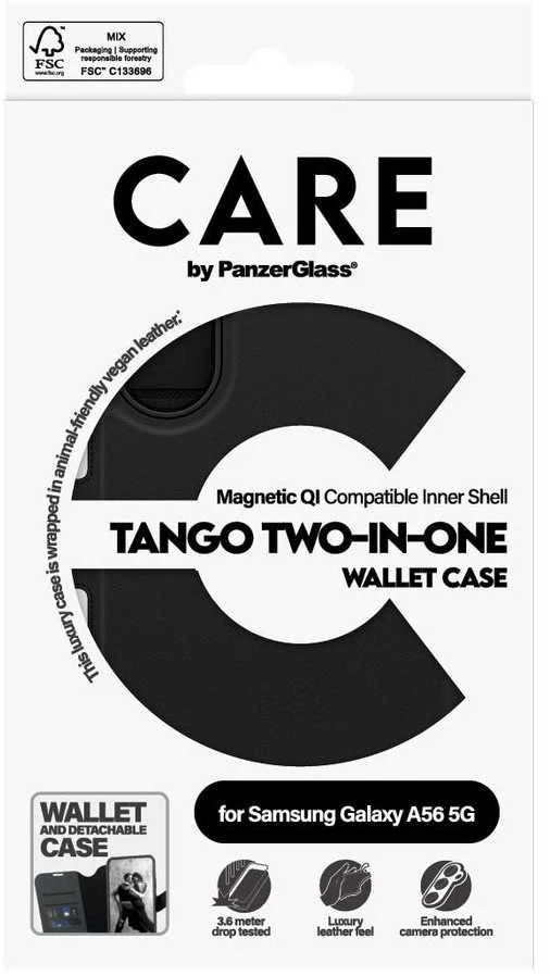 „Panzer Glass CARE“ apsauginis dėklas „Tango 2-in-1“ piniginė, skirtas „Samsung Galaxy A55“.