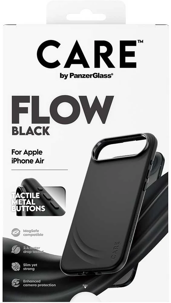 „Panzer Glass CARE by PanzerGlass“ su „FLOW MagSafe“ dėklu, skirtu „iPhone Air“ – Juodas