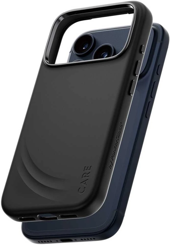 „Panzer Glass CARE by PanzerGlass“ su „FLOW MagSafe“ dėklu, skirtu „iPhone 17 Pro“ – Juodas