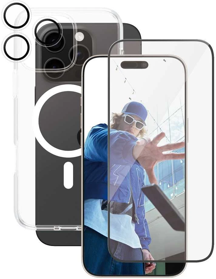 Panzer Glass „CARE by PanzerGlass“ – flagmaninis 3 viename rinkinys – „iPhone 16 Pro Max“