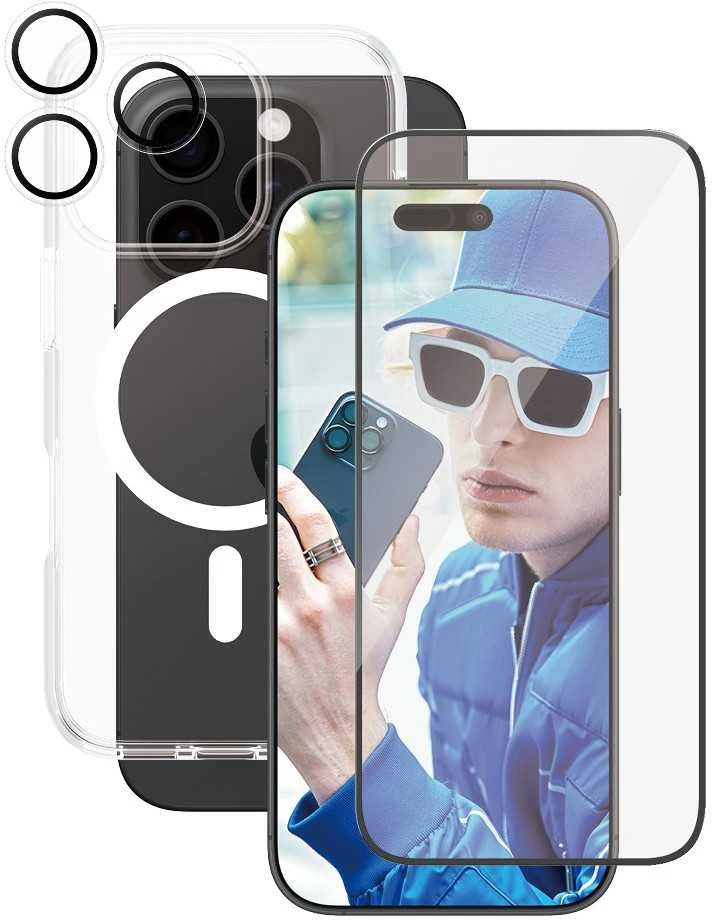 Panzer Glass „CARE by PanzerGlass“ – flagmaninis 3 viename rinkinys – „iPhone 16 Pro“