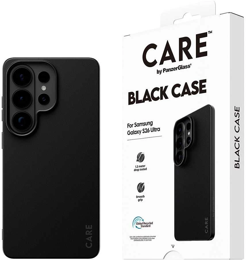 „Panzer Glass CARE by PanzerGlass“ TPU dėklas, skirtas „Samsung Galaxy S26 Ultra“ - Juodas