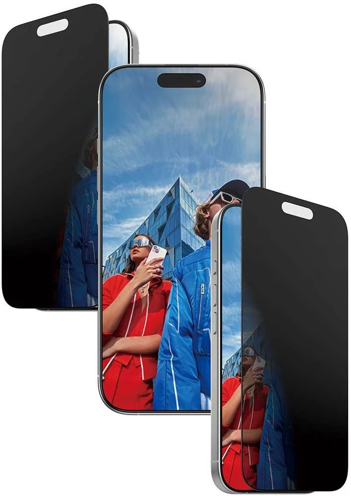 „Panzer Glass“ itin plataus kampo „EasyAligner“ privatumo stiklas, skirtas „iPhone 17 / 16 Pro“
