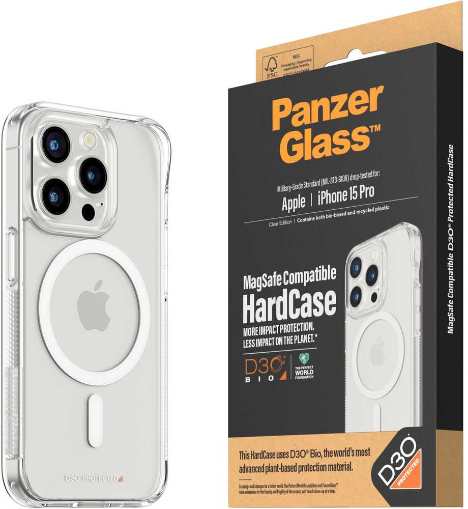 Panzer Glass PanzerGlass™ HardCase MagSafe Suderinamas su D3O iPhone 15 Pro