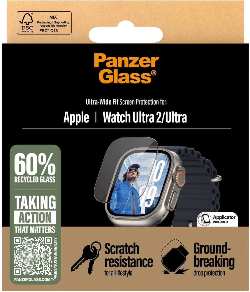 Panzer Glass Apsauginis stiklas Apple Watch Ultra 1/2 (49mm) PanzerGlass Ultra-Wide Fit Screen Protection 3712