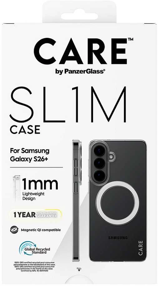 „Panzer Glass CARE by PanzerGlass SL1M“ dėklas, skirtas „Samsung Galaxy S26+“ – skaidrus