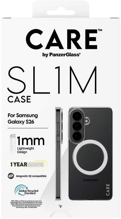 „Panzer Glass CARE by PanzerGlass SL1M“ dėklas, skirtas „Samsung Galaxy S26“ – skaidrus