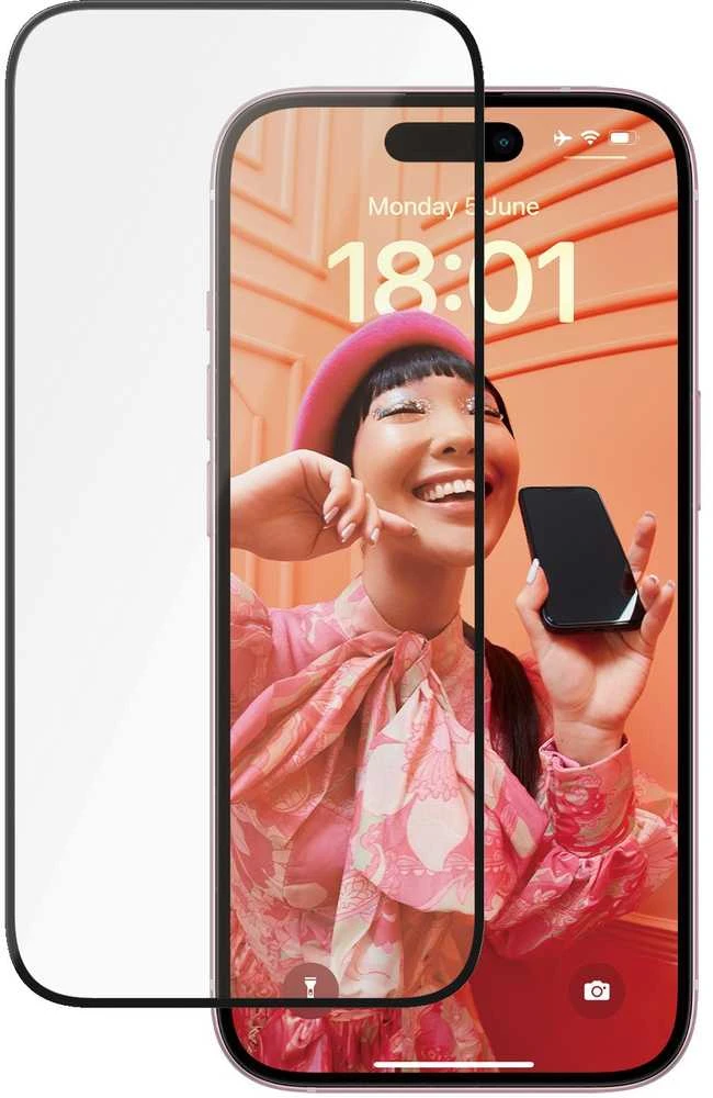 Panzer Glass PanzerGlass | Ekrano apsauga | Apple | iPhone 15 | Keramika, Grūdintas stiklas, Polietileno tereftalatas (PET) | Juodas/Skaidrus | Itin platus pritaikymas w. EasyAligner