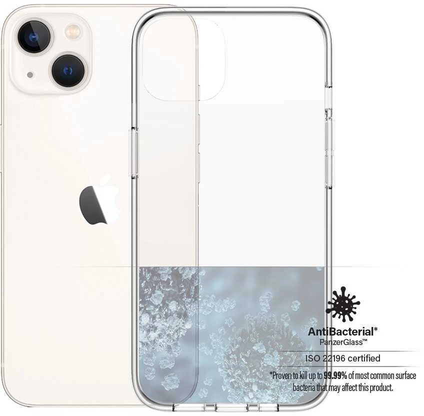 Panzer Glass PANZERGLASS CLEAR DĖKLAS IPHONE 13 ANTIBAKTERINIS KARINIS KLASĖS CLEAR BULK